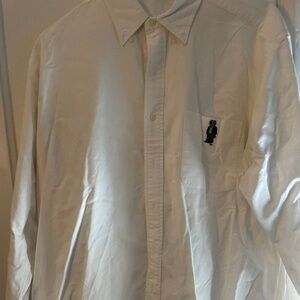 White Polo Bear Button Down Shirt